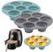 liuer Muffinform Silikon,2 Stück Zusammenklappbar Mini Muffinform aus Silikon für 14 Muffins,Antihaft Muffinblech Antihaftbeschichtet Backblech,Ideal für Die Herstellung von Muffin-Kuchen