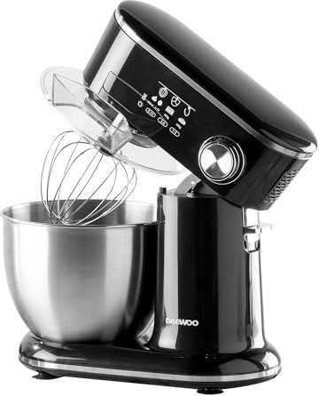 Daewoo 5 Litre Stand Mixer, Stainless Steel 5L Bowl, Attachments Included, Splash Gard Includes Shute, 12 Speeds Including Pulse Function, 1000W Motor, Suction Feet And Locking Bowl Mechanism