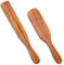 Juego de 2 espátulas de madera, espátula de madera para cocinar, 28 cm, 22,9 cm, palo de mezcla de masa madre con agujeros para colgar, herramientas de cocina para iniciador de masa madre, mezcla,