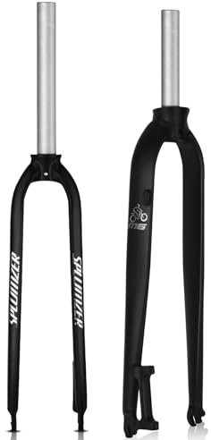 Wkantlaes Disc Brake MTB Fork Aluminum Alloy Rigid 1-1/8 26/27.5/29, 28.6Mm Threadless Straight Tube Superlight Gravel Road Mountain Bike Front Forks,Black,27.5 inches