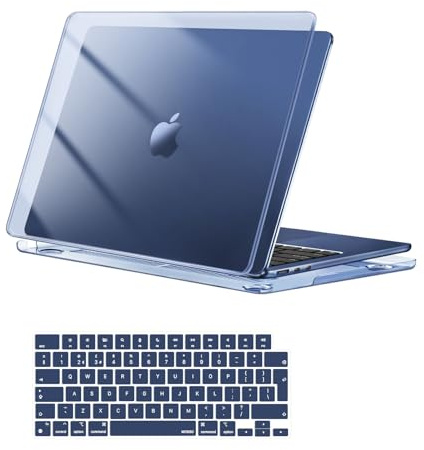 MOSISO Compatible with MacBook Air 13 inch Case M5-M2, Crystal Midnight | Hard Shell Cover&Keyboard Cover Skin Compatible with MacBook Air 13.6 inch Case 2026-2022 M5 M4 M3 M2 A3449 A3240 A3113 A2681
