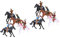 INOOMP 8 Stück Reitmodell Reitfiguren Reiterfigur Modellfiguren Westernfiguren Actionfiguren für Jungen Menschenmodelle aus Plastik Desktop-Modell-Verzierungen Zufällige Farbe