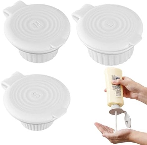 Bottle Emptying Lid – Reusable Cap, No Waste Topper, Bottle Inverter Stand | Smart Bottle Cap with Easy Flow Design for Maximizing Product Usage in Kitchen Bathroom or Personal Care Bottles