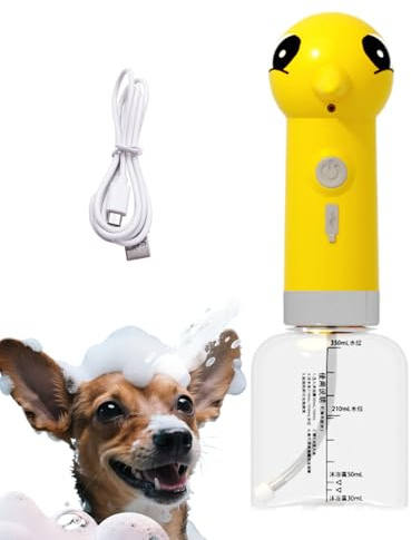 dzqad Elektrisches Hundeschaumgerät | Hundeshampoo-Dispenser Mit Schaumerzeuger - Elektrischer Sprühschaumer Wiederaufladbar Haustier Duschaufsatz Für Badewanne Badezimmer Küchenspüle