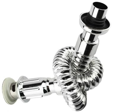 DOITOOL Einstellbare Edelstahl Abs Ablaufgarnitur für Waschbecken Verchromtes Wasserrohr mit Geruchsverschluss Langlebig und Passend für Waschbecken und Toiletten Silberfarben