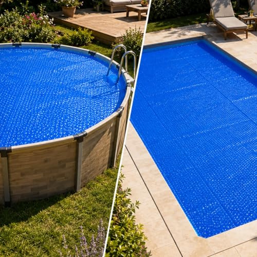 EDENEA - Bâche à Bulles Solaire Piscine Ronde 4,57 m - Epaisseur Pro 400 Microns - Bleu - Recoupable