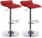 WOLTU Barhocker 2er Set, Höhenverstellbarer Barstuhl, 360° drehbarer Bistrohocker mit Fußstütze, aus Kunstleder Metall, für Bar Küche Theke Café, Bordeaux+Silber