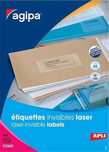 agipa 130140 Wetterfeste Etiketten, 210 x 297 mm, transparent