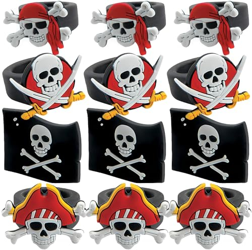 PARTYRama Piratenringe aus Gummi: Gummipiratenringe, Ring, Kind, 360429031, 12950651
