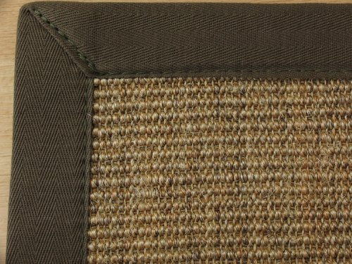 Astra Sisal Teppich Manaus mit Bordüre Farbe Cognac Havanna 100% Sisal - 18 Größen, Größe: 80x160 cm