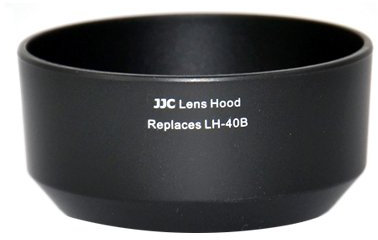 eFonto/JJC LH-J40B professionelle Gegenlichtblende LH-40B für Olympus Zuiko 45 mm 1.8 Schwarz