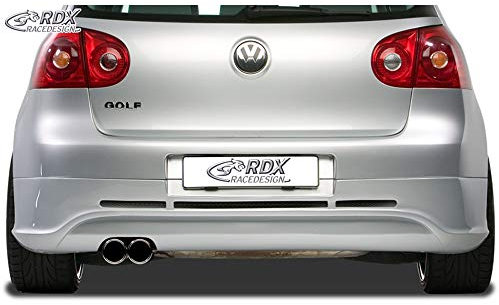 Minigonna posteriore compatibile con Volkswagen Golf V GTI/R Hatchback 3/5-porte 2003-2008 (scarico sinistra) escl. Variant/Plus (ABS)