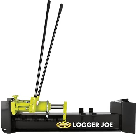Sun Joe LJ10M - Spaccalegna idraulico manuale senza fili, portatile e compatto, capacità 10 tonnellate, macchina e attrezzature per spaccalegna, legna da ardere e legna da ardere