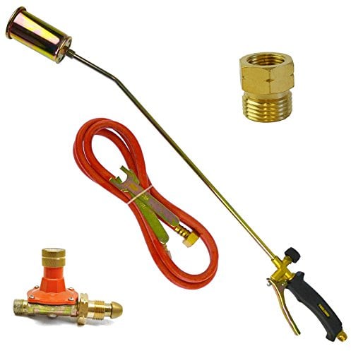 AB Tools Gas Torch Burner 2m Hose Roofer Plumber Weed Propane & Regulator