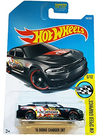 Hot Wheels 2017 HW Speed Graphics '15 Dodge Charger SRT 106/365, Black