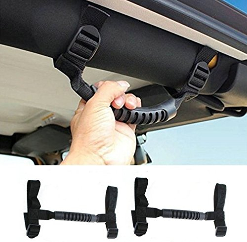 DQDZ Haltegriffe für Jeep Wrangler, Schwarz, 2 Paar