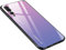 Funda de Cristal Fundas Moviles para Huawei P20 Pro, Cubierta Trasera de Vidrio Templado Antiarañazos + Marco de TPU Carcasa Híbrida Carcasa de Silicona a Prueba de Golpes - Rosa Azul
