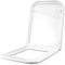 Tapa de inodoro para FLAMINIA TERRA como original termoendurecible blanco, cremallera inoxidable normal o ralentizada soft close
