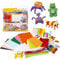 abeec Craft Carry Pack - Children's Art and Craft Kit - Contains Lolly Sticks for Craft, Pipe Cleaners, Googly Eyes, PVA Craft Glue, Pom Poms, Plus Assorted Craft Paper