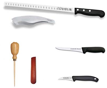 Hidalgo Completo Set de Cuchillos de Corte de Jamón 3 Claveles +Cala + Regalo Cuchillo Mondador.