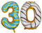DIWULI Luftballon 30 Geburtstag XL Sweet Donut - Zahl 30