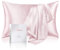 LOOMBERRY 100% Natural 22 Momme Pure Mulberry Silk Pillowcase for Hair and Skin Both Sides 22 Momme Highest Grade 6A with Hidden Zipper (Pink, Standard (50x66CM))