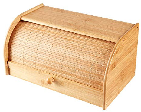 genialo Bambus-Brotkasten, Brotaufbewahrer, Brotbox, Brotkorb, Bambus Aufbewahrungsbox, Brotbehälter