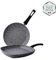 KARACA Gris Biogranite Grill Pan and Pan Set, 2 Pieces, 1 X Frying Pan 26 cm, 1 X Grill Pan 28 cm, Frying Pans, Crepe Pan Granite, Healthy Non-Stick Coating, 7X More Resisstant Against Scratches