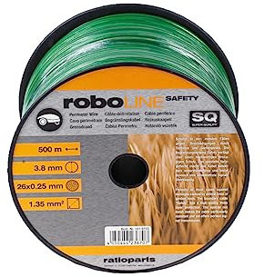 Ratioparts Câble de délimitation Safety pour Robot Tondeuse - Diamètre : 3,8 mm x 500 m - Diamètre du câble : 1,35 mm²