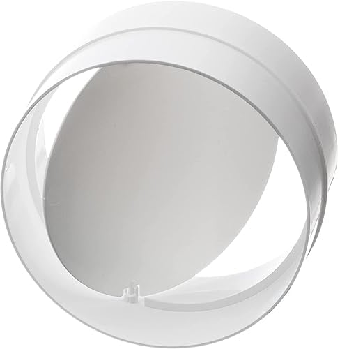 LIRAST Ø 100mm / 4 inch Plastic Ventilation Pipe Connector with Backdraught Shutter- Non-Return Damper Flap