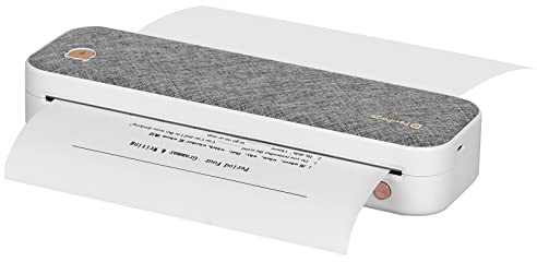 Bisofice Imprimante Portable A4, Imprimantes Photo Portables A40, 203 DPI Imprimante Thermique Portable Compatible avec Android et iOS pour Bureau, Voyage, étude, Maison, Ciel Gris