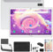 Android 13 Tablet, 2024 Latest 2 in 1 Tablet 10.1 Inch HD, 4G Cellular Tablet with Keyboard, 64GB+4GB Storage, Octa-Core Processor, 2 Sim Slot, 13MP Camera, Mouse/Stylus/GPS/WiFi/Bluetooth (Silver)