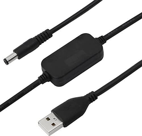 SinLoon DC 5V to 12V USB Step Up Converter Cable Power Supply Cable with 5.5 x 2.1mm DC Socket for Camera, Desk Lamp, Speaker, Bluetooth Headset