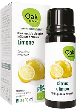 OAK ORGANIC für NATURANDO ätherisches Öl Zitrone 10ml - Nahrungsergänzungsmittel Bio & Vegan