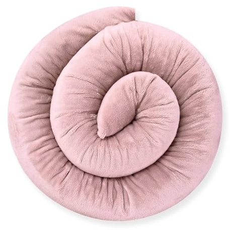 Bebeloo Seitenschläferkissen Körperkissen Pregnancy Pillow Bettkissen Bettschlange Nackenrolle Schlafkissen Stillkissen Bettumrandung Zugluftstopper (Pastellrosa, 300 cm)