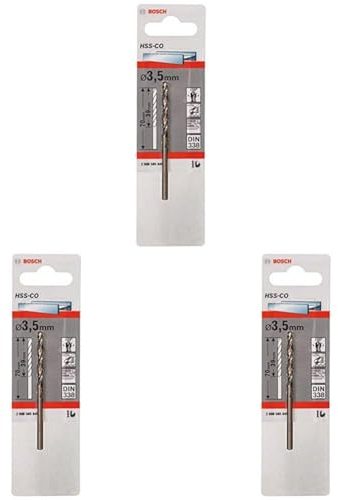 Bosch Professional Metallbohrer HSS-Cobalt (Ø 3,5 mm) (Packung mit 3)