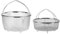 Juwacoo 2 Stück Edelstahl Dampfgarer Dampfeinsatz, (20,5 cm+18 cm) Frittierkorb Dampfkorb, Dünsteinsatz für Kochtopf, Dämpfeinsatz Instant Topf Zubehör, Dampftopf Frittierkorb für Topf,Pommes Körbchen