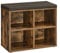 VASAGLE Banco Zapatero, Mueble Zapatero, Banco Recibidor con 4 Compartimentos y Asiento Acolchado, 30 x 105 x 48 cm, Entrada, Dormitorio, Sala de Estar, Marrón Rústico y Marrón LHS234K01