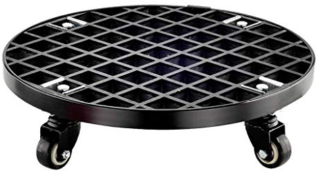 BGFYUSF Portapallet per Piante su Ruote con Ruote, Carrello per fioriera con portavasi Rotondo con Ruote Girevoli a 360° Vassoio per Rollare (Nero 40 cm)