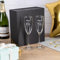 Wanapix | Pack 2 Flûtes à Champagne Personnalisés | Boîte Cadeau Incluse | Coupes de Champagne avec Gravure | Fêtes/Anniversaire/Mariage | Verres à Champagne | Verre 20cl | Heart