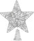 Christmas Tree Topper Christmas Tree Star Silver Glitter Star for Decorations Xmas Tree Decs