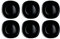 Luminarc Carine Negro 6 Plato Postre Opal Gris 21cm Opal Apto Microondas Apto Frigorífico Reciclable