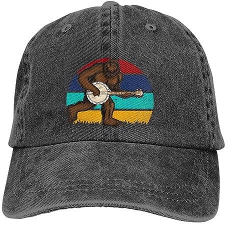 ROBEIUO Cowboy-Baseballkappe Basecap Dad-Hüte in Reiner Farbe, Banjo, Yeti, Damenhut, Sonnenblende, Baseball-Caps, Bigfoot, Sasquatch, Schirmmütze