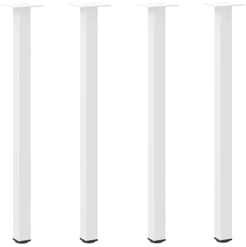vidaXL Pieds de Table Console 4 pièces Blanc 72-74 cm Acier