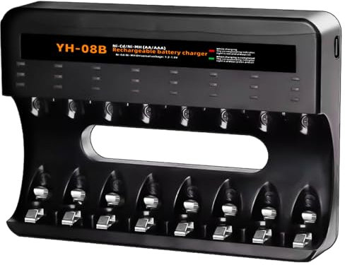 AA AAA Akku Ladegerät Universal Batterie ladegerät Intelligentes Smart Battery Charger für AA/AAA NI-MH NI-CD Wiederaufladbar Batterien (8 Slot)