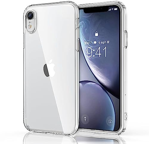 Vancle Case for iPhone XR Phone Case, Camera Protection Ultra Slim Shockproof Bumper Liquid Silicone Case with Microfiber Lining (Clear)