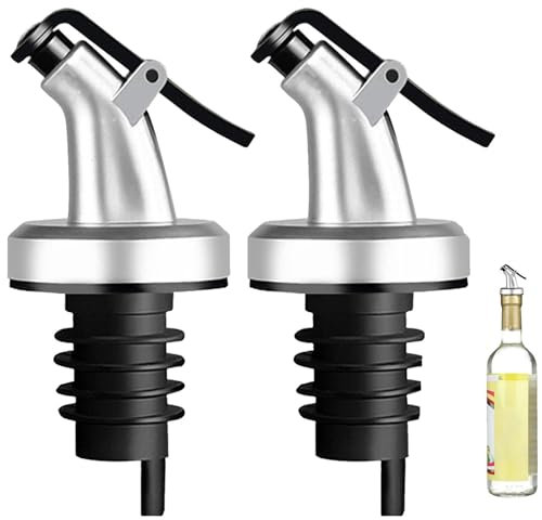 2Pcs Oil Pourer Spout, Bottle Speed Pourers With Dust Cap, Olive Oil Sealing Leak-Proof Dispenser Sprayer For Vinegar, Syrup, Kitchen, Cooking - Home BarTools Restaurant Kitchen Barware