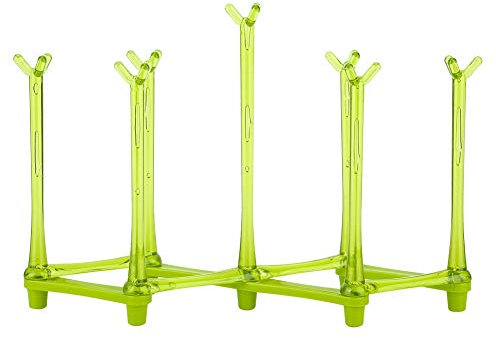 YWBL-WH Glass Rack, Cup Rack Portable Drying Stand for Home Cafe with 7 Cups Drain Quickly Blue, Dryingrack (Green)