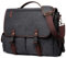 USSADDIEHU Laptoptasche 15.6 Zoll Umhängetasche Canvas für Arbeit Uni aus Canvas SCHWARZ