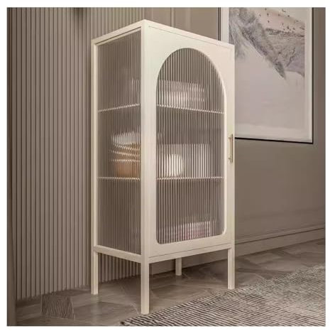 Freistehende Vitrine für den Boden, hoher Aufbewahrungsschrank mit kleiner Stellfläche, versiegelt und staubdicht, für Sammlerstücke, Spielzeug und Bücher im Spielzimmer, Schlafzimmer, Arbeitszimmer,